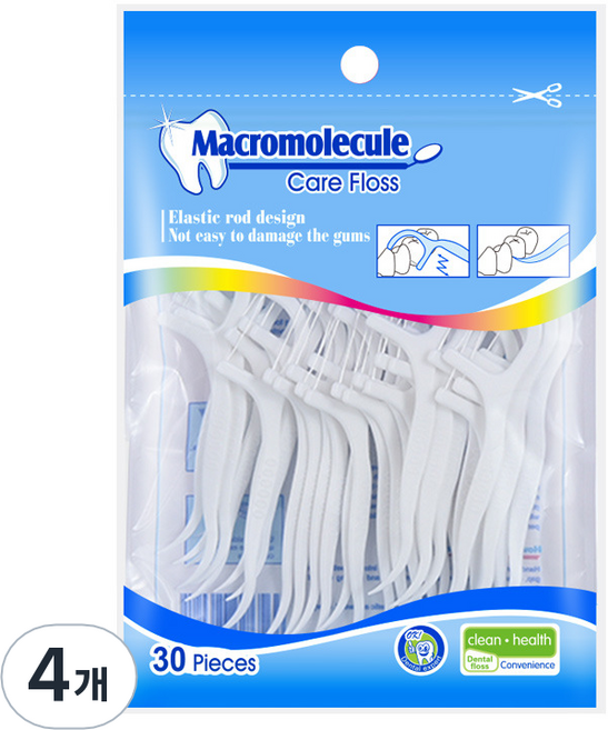 라이프퀄업 지퍼백 치실, 30개입, 4개