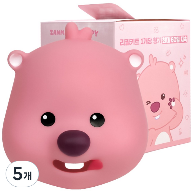 벨르아망 잔망루피 군침루피 빅페이스 리필형 차량용 방향제, 5개, 시그니쳐