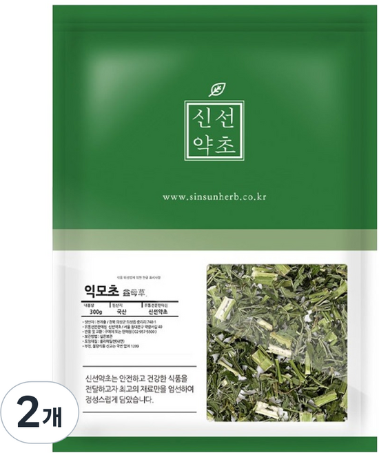 신선약초 국내산 익모초 육모초 건조 원물, 300g, 2개