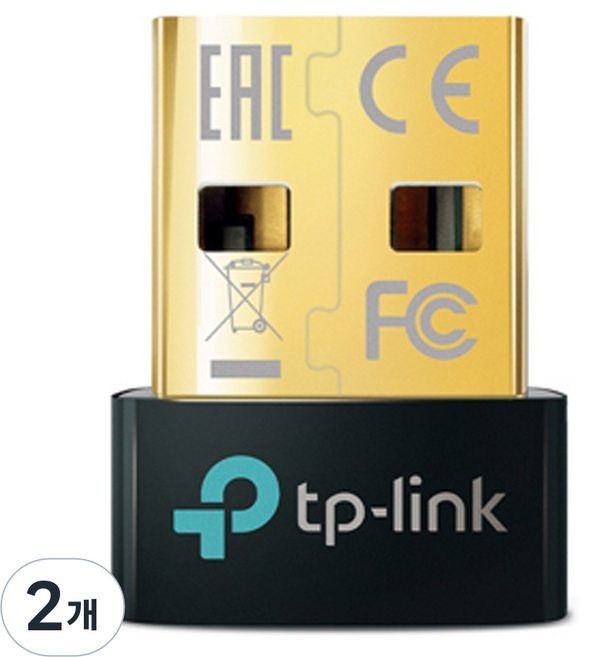 티피링크 블루투스 5.4 나노 USB 어댑터, UB500, 혼합색상, 2개