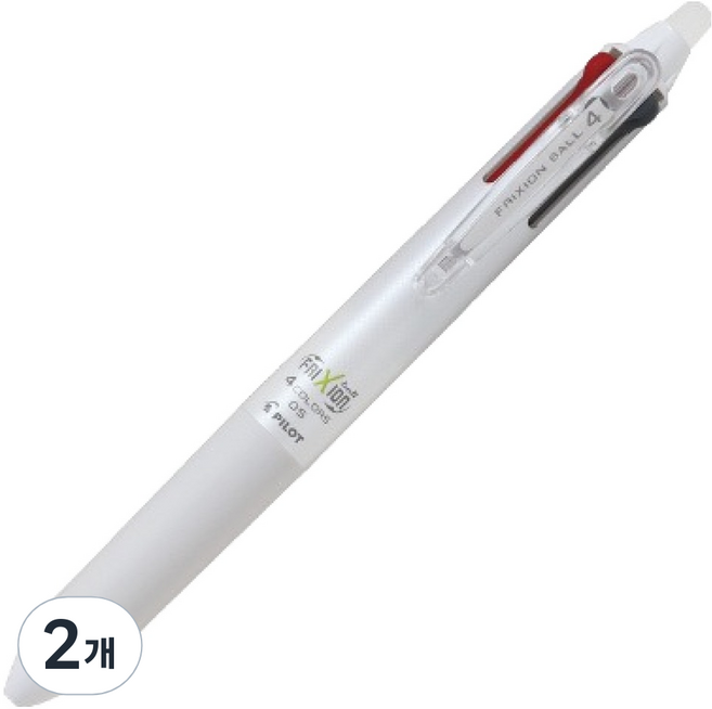 PILOT 百樂 Frixion Ball 4 0.5mm 原子筆, 白色, 2個