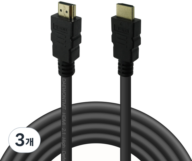 DW TMT HDMI V2.1 8K 螢幕連接線, 1.5m, 3個
