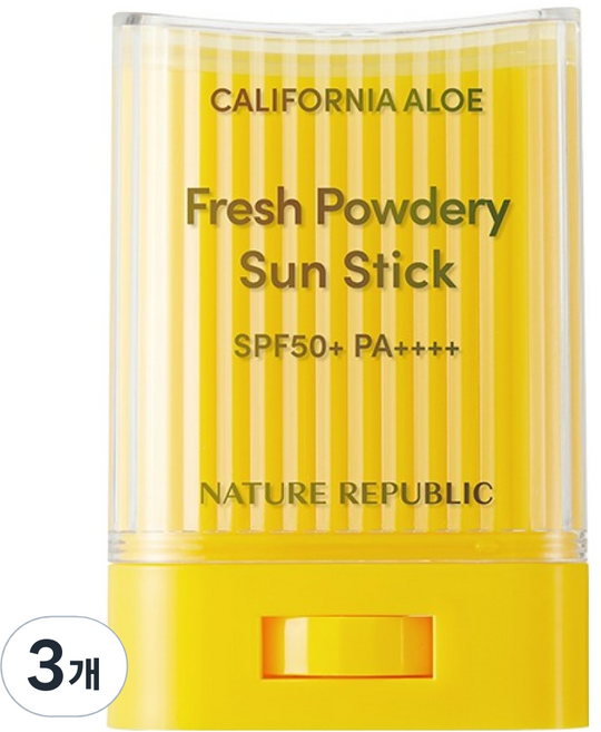 NATURE REPUBLIC California蘆薈清爽防曬棒 SPF50+ PA++++, 24g, 3個