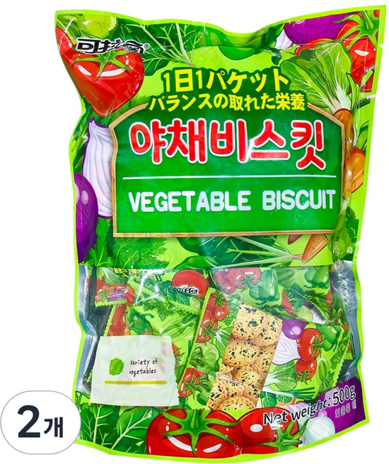 koloo 한진 야채 비스킷, 500g, 2개