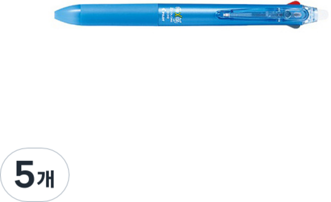 PILOT 百樂 2色按鍵摩擦筆 0.38mm, 淺藍色, 5支