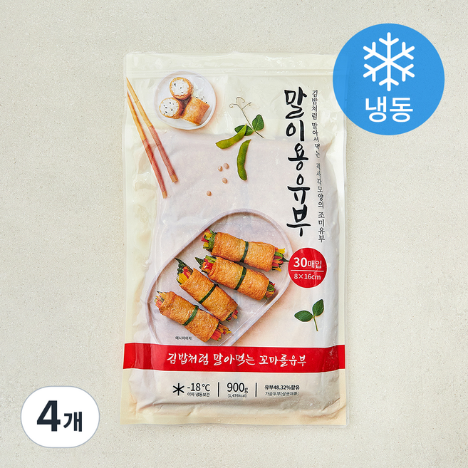 말이용 유부 30개입 (냉동), 900g, 4개
