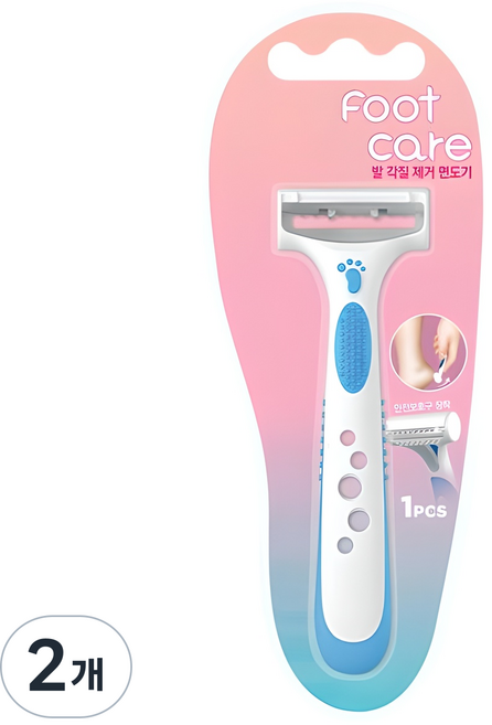 도루코 풋케어 발 각질 제거 면도기, 1개입, 2개