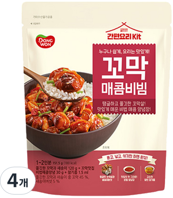 동원 꼬막매콤비빔, 4개, 151.5g