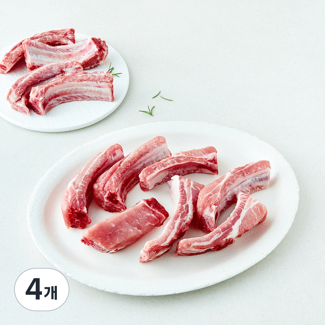 무항생제 인증 한돈 등갈비 (냉장), 4개, 1kg