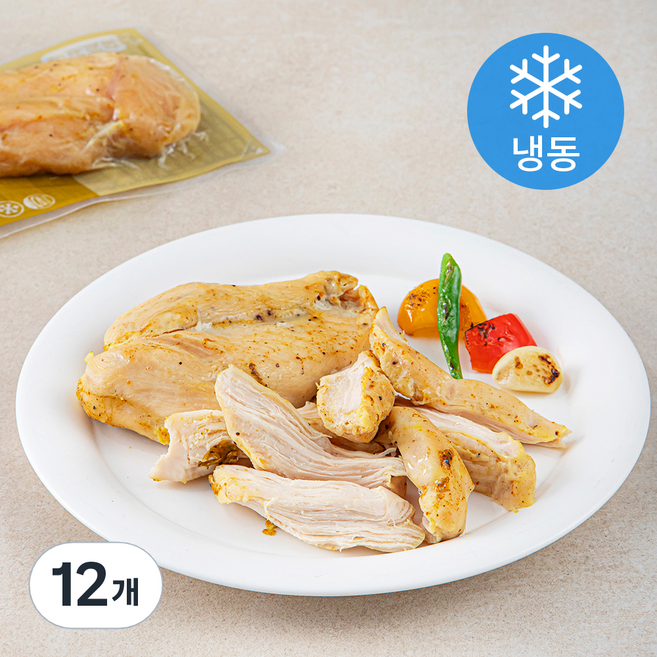 함께하닭 맛있는 스팀 헬스 닭가슴살 커리커리맛 (냉동), 100g, 1개입, 12개