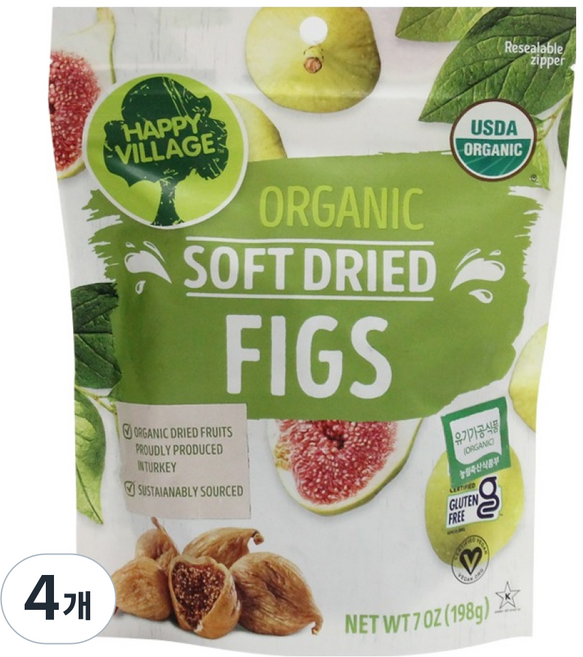 해피빌리지 유기농 건무화과, 4개, 198g