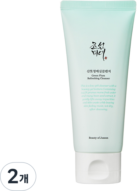 BeautyofJoseon 清爽青梅潔面乳, 100ml, 2個