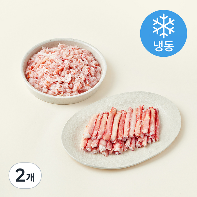 바이킹마켓 진붉은대게 3단모듬살 (냉동), 700g, 2개