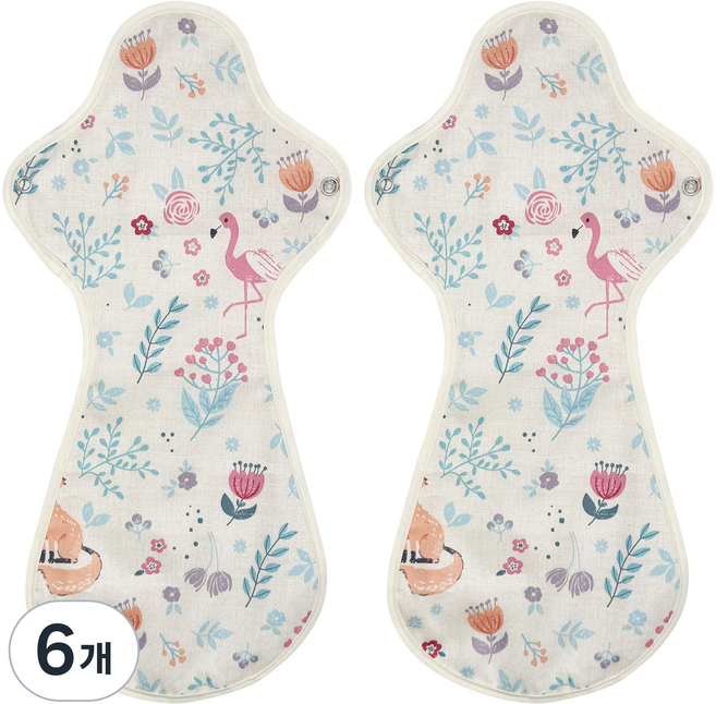 이채 일체형 특나이트 면생리대 화이트코이, 6개, 1개입, 오버나이트 이상