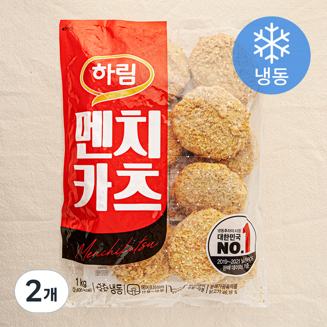 하림 멘치카츠 (냉동), 1kg, 2개