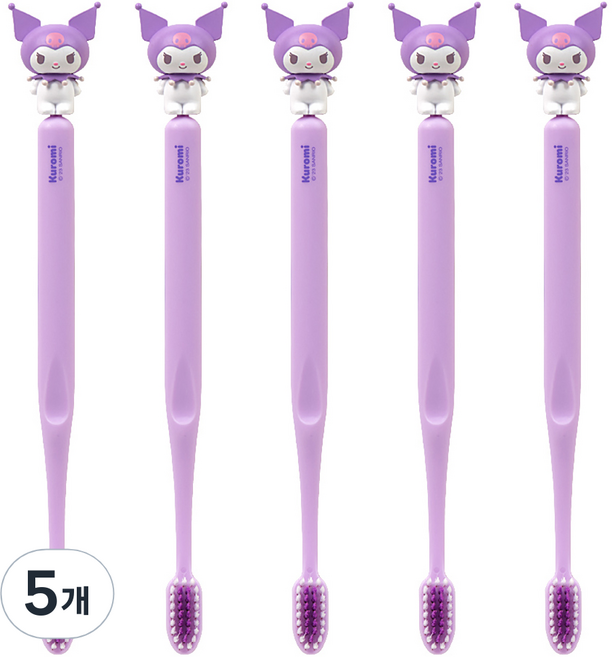 아텍스 산리오캐릭터즈 피규어 칫솔, 쿠로미, 5개입, 5개