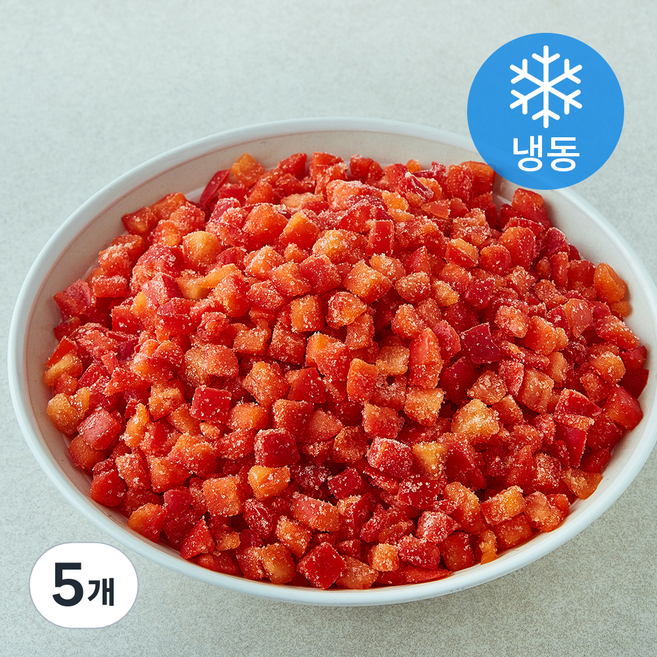 홍피망 다이스 (냉동), 5개, 1kg