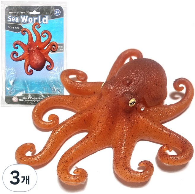 씨월드 문어 동물피규어, 3개