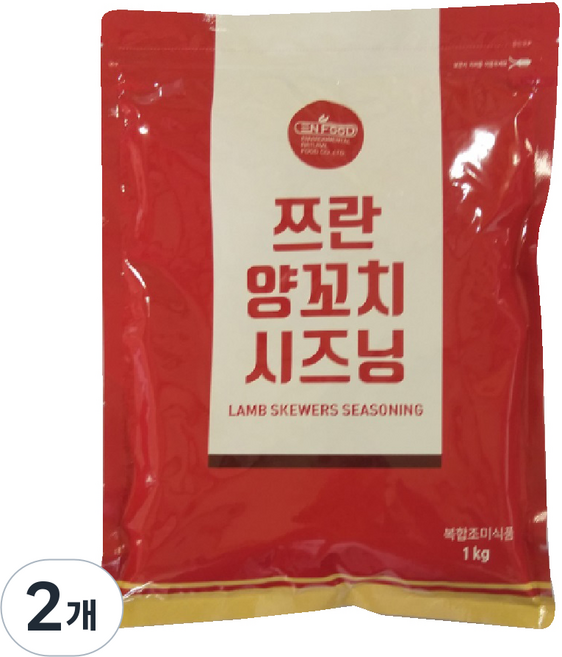 이엔푸드 쯔란 양꼬치 시즈닝, 1kg, 2개