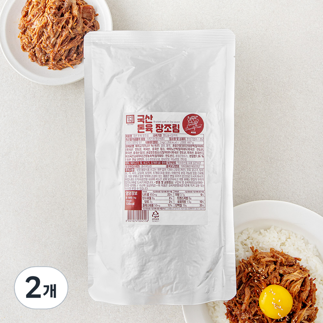 한성기업 국산돈육장조림, 1kg, 2개