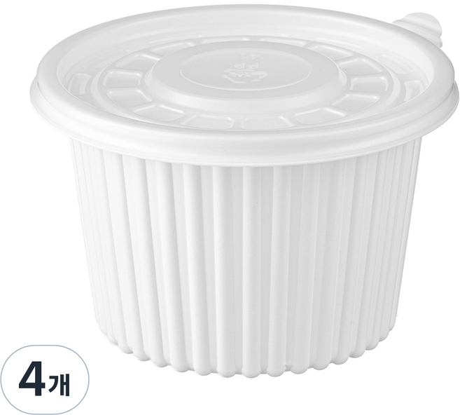 탐사 일회용 밥용기 105파이, 4개, 100개입