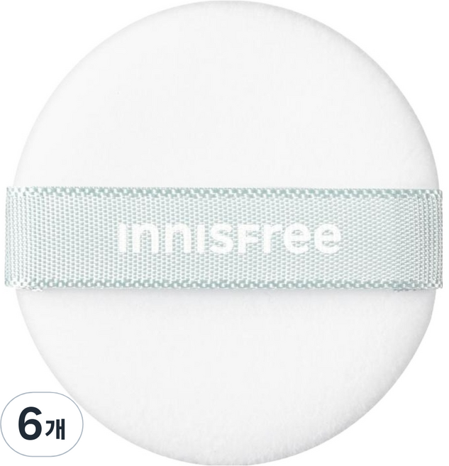 이니스프리 미니 팩트 퍼프, 화이트, 6개