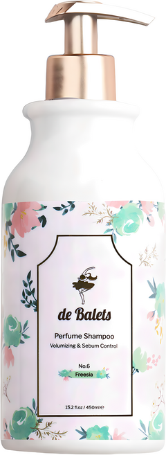 de Balets 小巴黎 SPA級香水控油頭皮養護洗髮精 小蒼蘭, 1個, 450ml