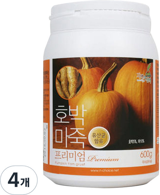 엔초이스_프리미엄호박마죽_, 4개, 600g