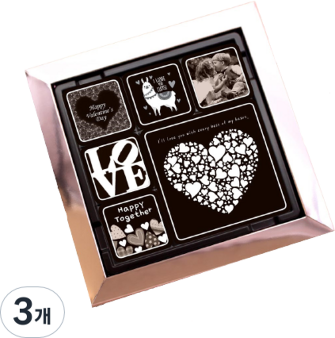 모어댄초콜릿 발렌타인데이 초콜릿 9구, 72g, 3개