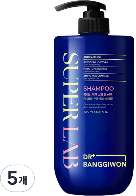 DR BANGGIWON 緩解掉髮症狀 超級實驗室洗髮精, 5個, 1L