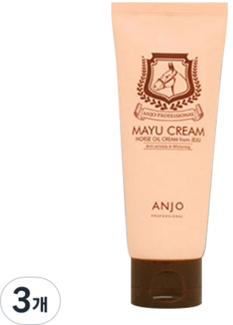 앙쥬 프로페셔널 제주산 마유크림 튜브형, 3개, 70g