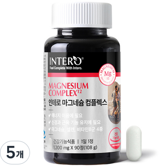 인테로 마그네슘 컴플렉스 영양제, 5개, 90정