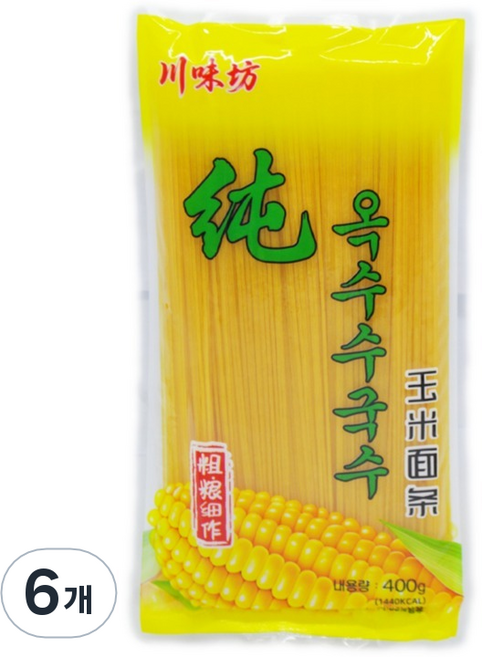 천미방 옥수수 국수, 400g, 6개