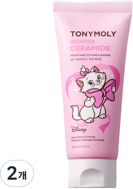 TONYMOLY Wonder Ceramide 麻糬潔顏泡芙 瑪麗貓聯名款, 2個, 120ml