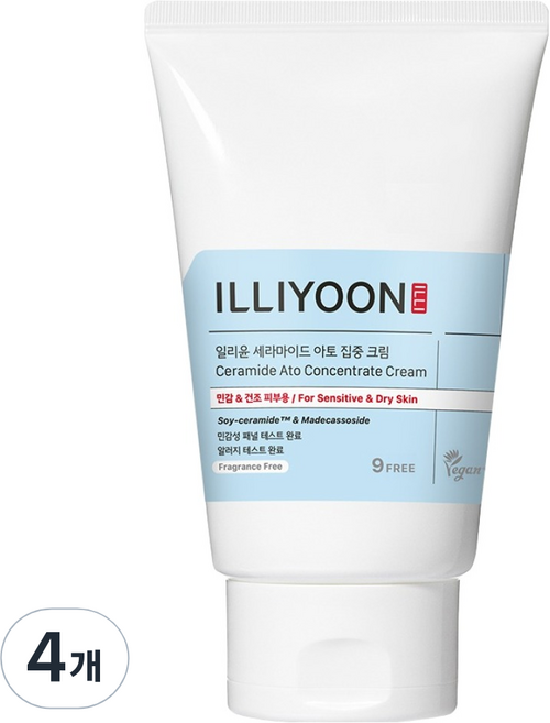 일리윤 세라마이드 아토 집중 크림 무향, 200ml, 4개