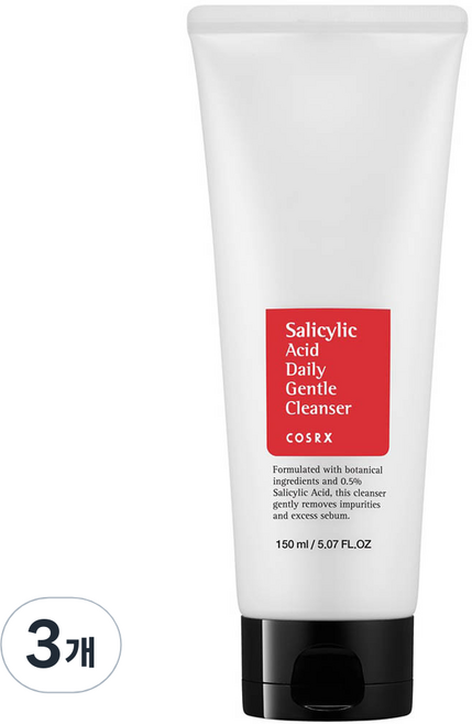 코스알엑스 살리실산 데일리 젠틀 클렌저, 150ml, 3개