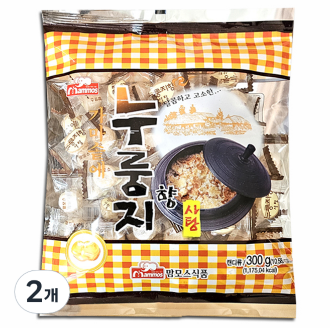 맘모스제과 누룽지향 사탕, 300g, 2개