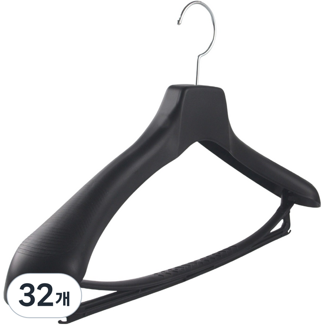 코디스 양복 정장용 호텔 옷걸이, 블랙, 32개