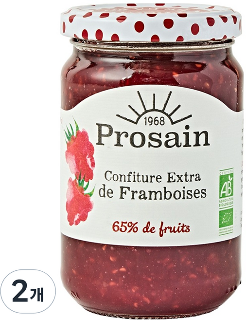 프로상 유기농 라즈베리잼, 2개, 350g