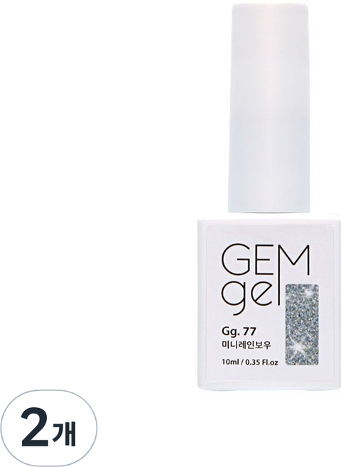 아이빛 네일아트 젬젤 컬러 젤네일, 77미니레인보우, 10ml, 2개