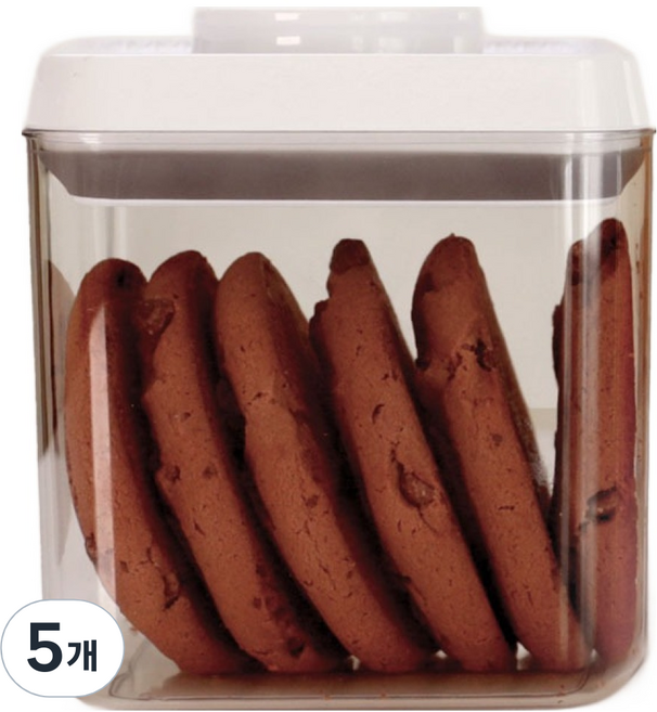 이우아여사 원터치 PET 밀폐용기 1L, 5개, 단품