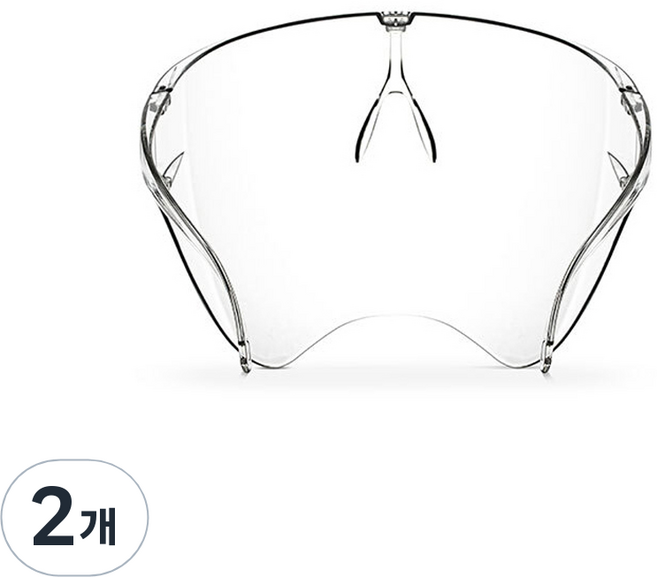 블록 콜라보스페이스 페이스쉴드 안면보호 마스크 M, 투명, 2개, 1개입