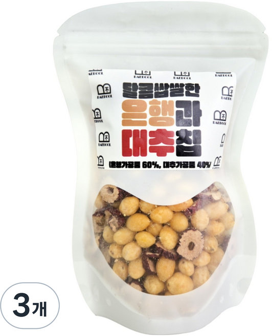 BAEBOOL 달콤쌉쌀한 은행과 대추칩, 3개, 150g