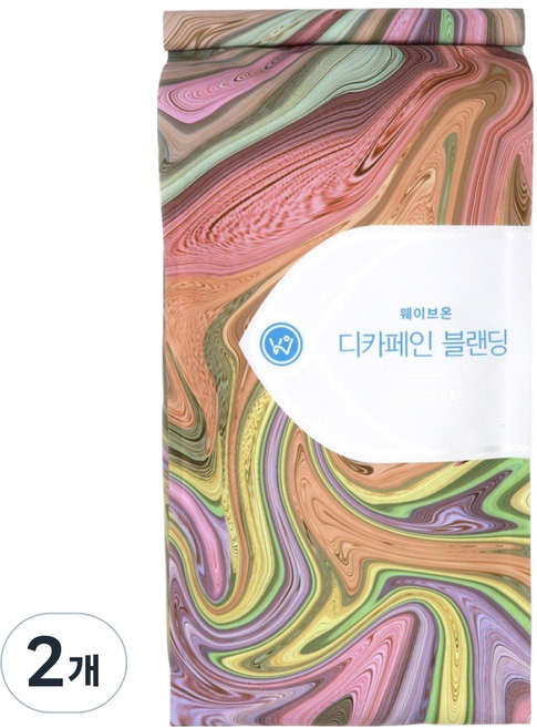 웨이브온커피 디카페인 블랜드 원두, 2개, 1kg, 홀빈(분쇄안함)