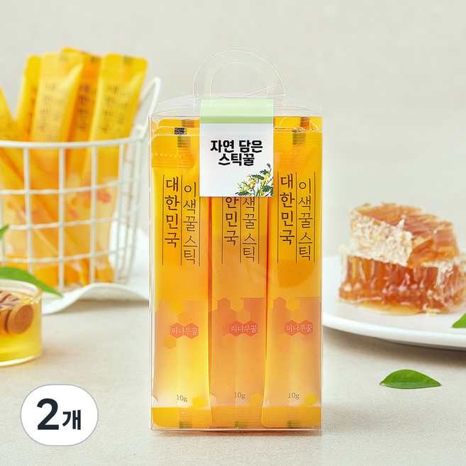 자연 담은 스틱꿀 20개입, 200g, 2개