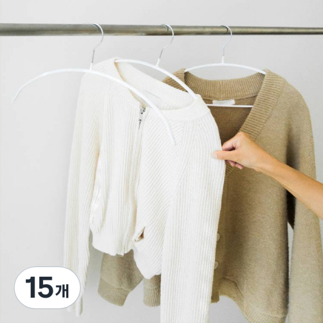 에이비박스 라운드 옷걸이, WHITE, 15개