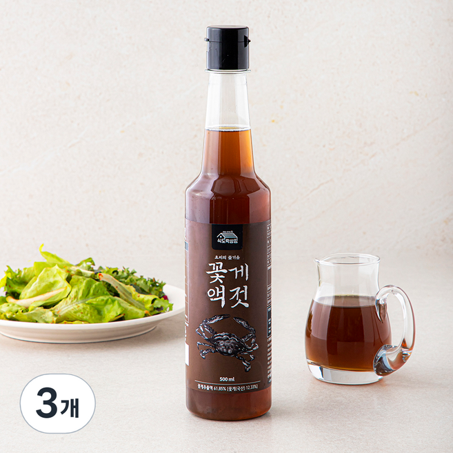 식도락상점 꽃게액젓, 500ml, 3개