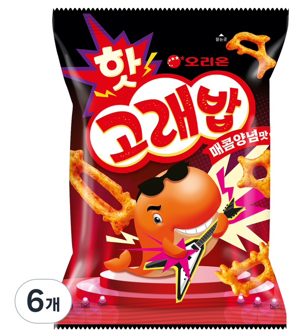 고래밥 핫 매콤양념맛, 56g, 6개