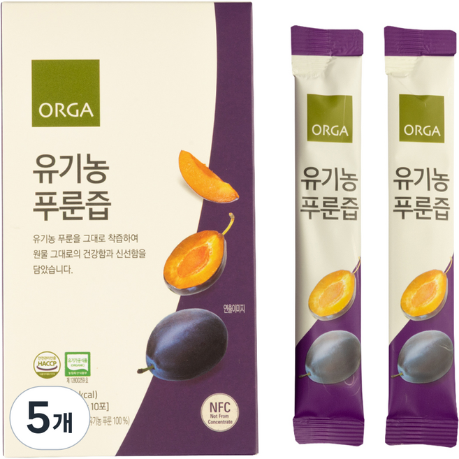ORGA ORGA 有機西梅汁, 5個, 200ml