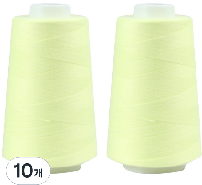 소잉바이핸드 40수 2합 재봉사 실, 06 라이트옐로우, 10개